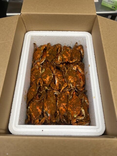 Maryland Steamed Crabs Packed for Shipping