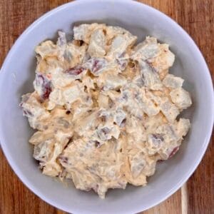 Homemade red skinned potato salad