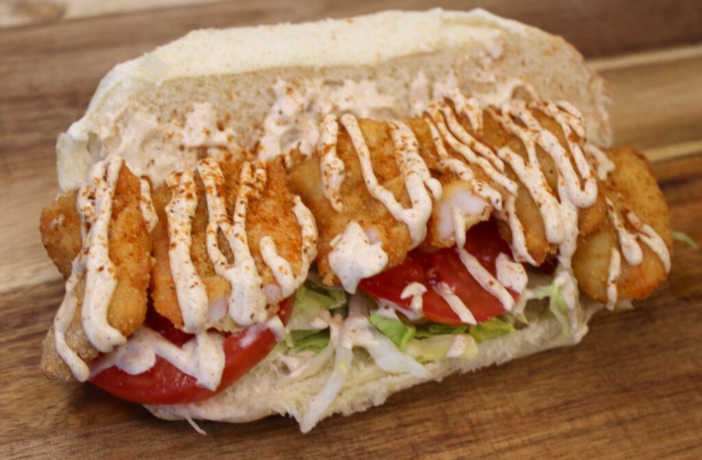 Seafood Carryout Nottingham- Fried Shrimp Po Boy